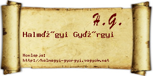 Halmágyi Györgyi névjegykártya