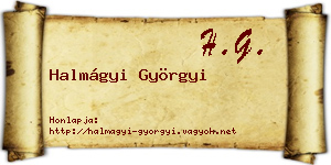 Halmágyi Györgyi névjegykártya