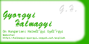 gyorgyi halmagyi business card